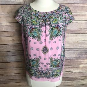 Moulinette Soeurs purple paisley silk blouse